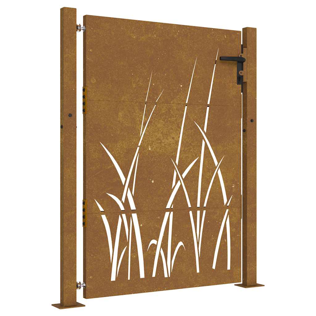 Vidaxl Poort 105x155 cm Grasdesign Cortenstaal