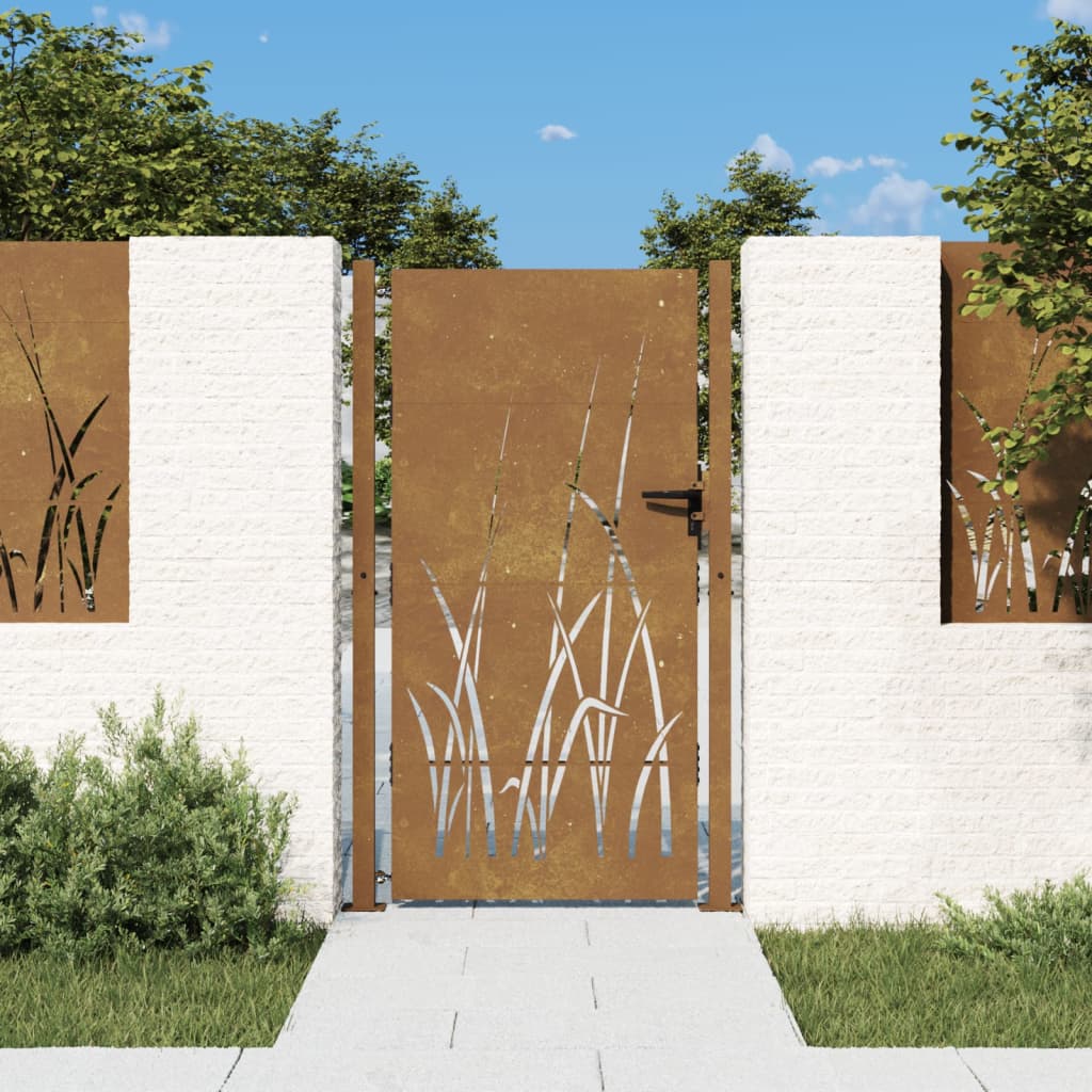 Vidaxl Port 105x205 cm Grasdesign Cortenstaal