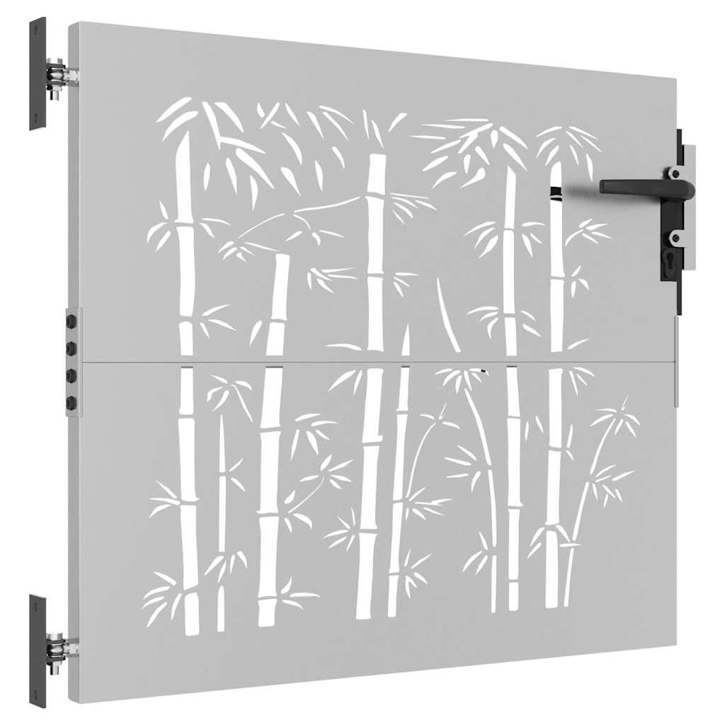 Vidaxl Poort 85x75 cm Bamboo Design Cortenstaal