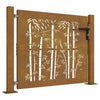 VIDAXL -Port 105x80 cm Bamboo Design Cortenstaal
