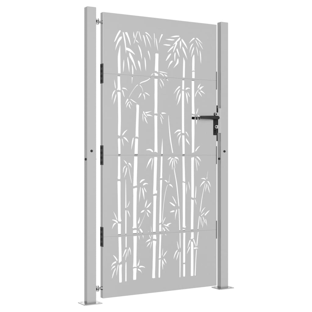 VIDAXL -Port 105x180 cm Bamboo -Design Cortenstaal