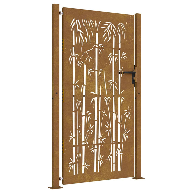 VIDAXL -Port 105x205 cm Bamboo -Design Cortenstaal