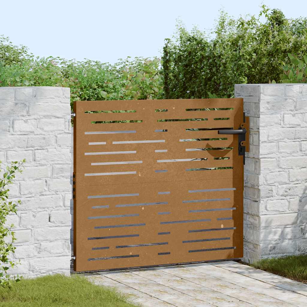 VIDAXL -Anschluss 85x75 cm Quadrat Corten Stahl