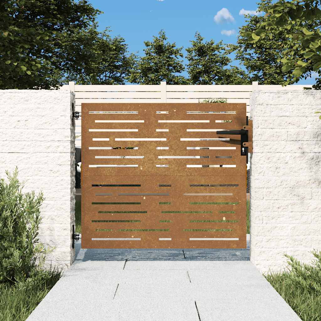 VIDAXL -Anschluss 85x100 cm Quadrat Corten Stahl