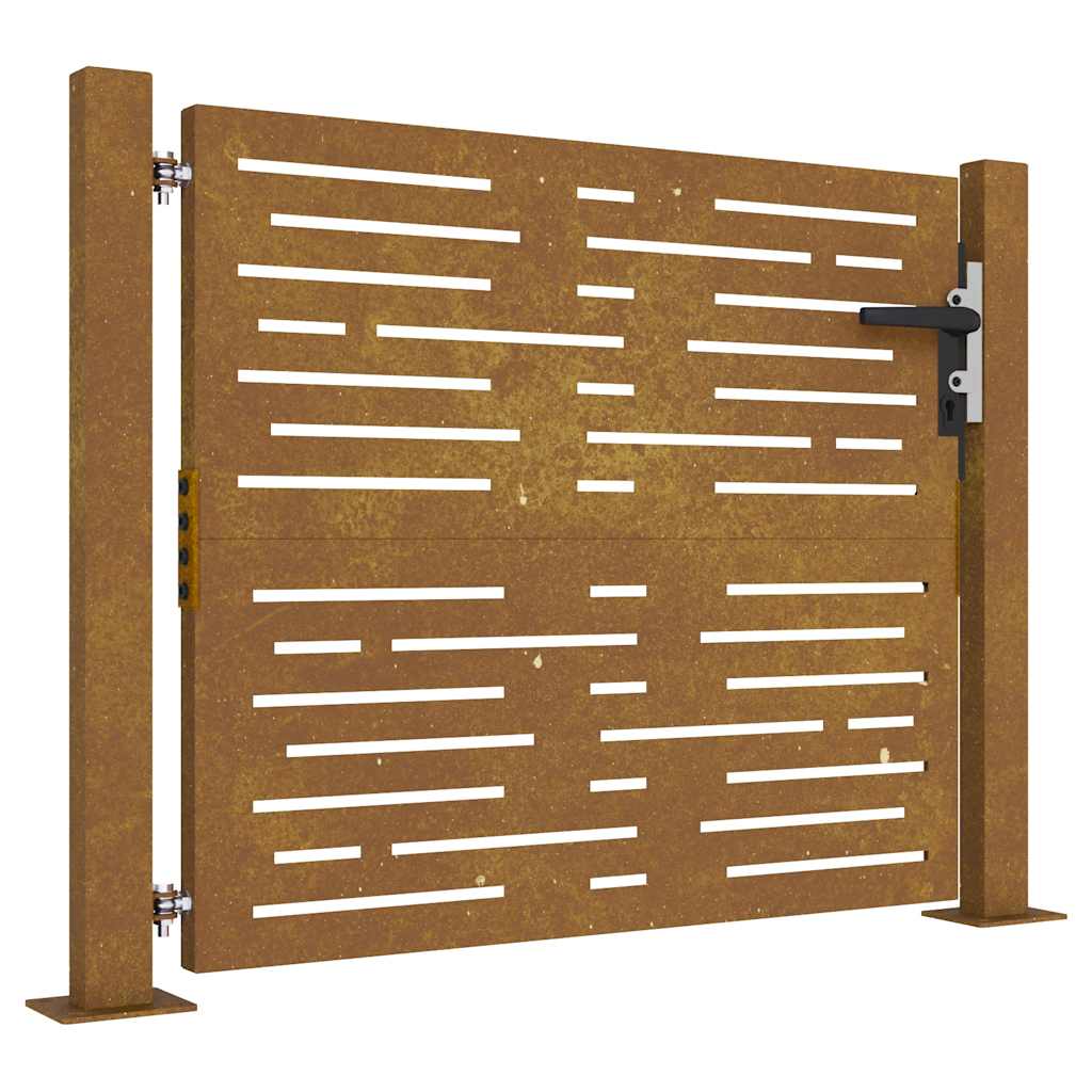 VIDAXL -Anschluss 105x80 cm Quadrat Corten Stahl