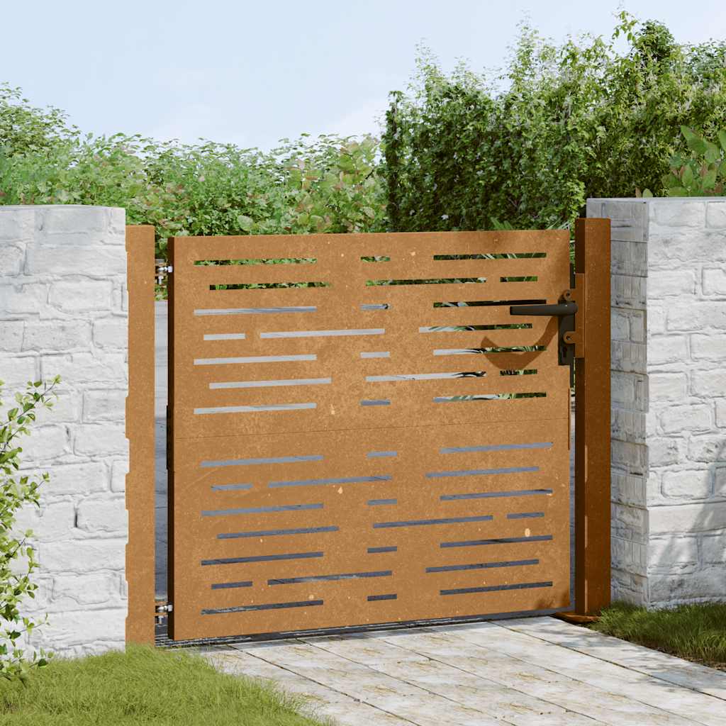 VIDAXL -Anschluss 105x80 cm Quadrat Corten Stahl