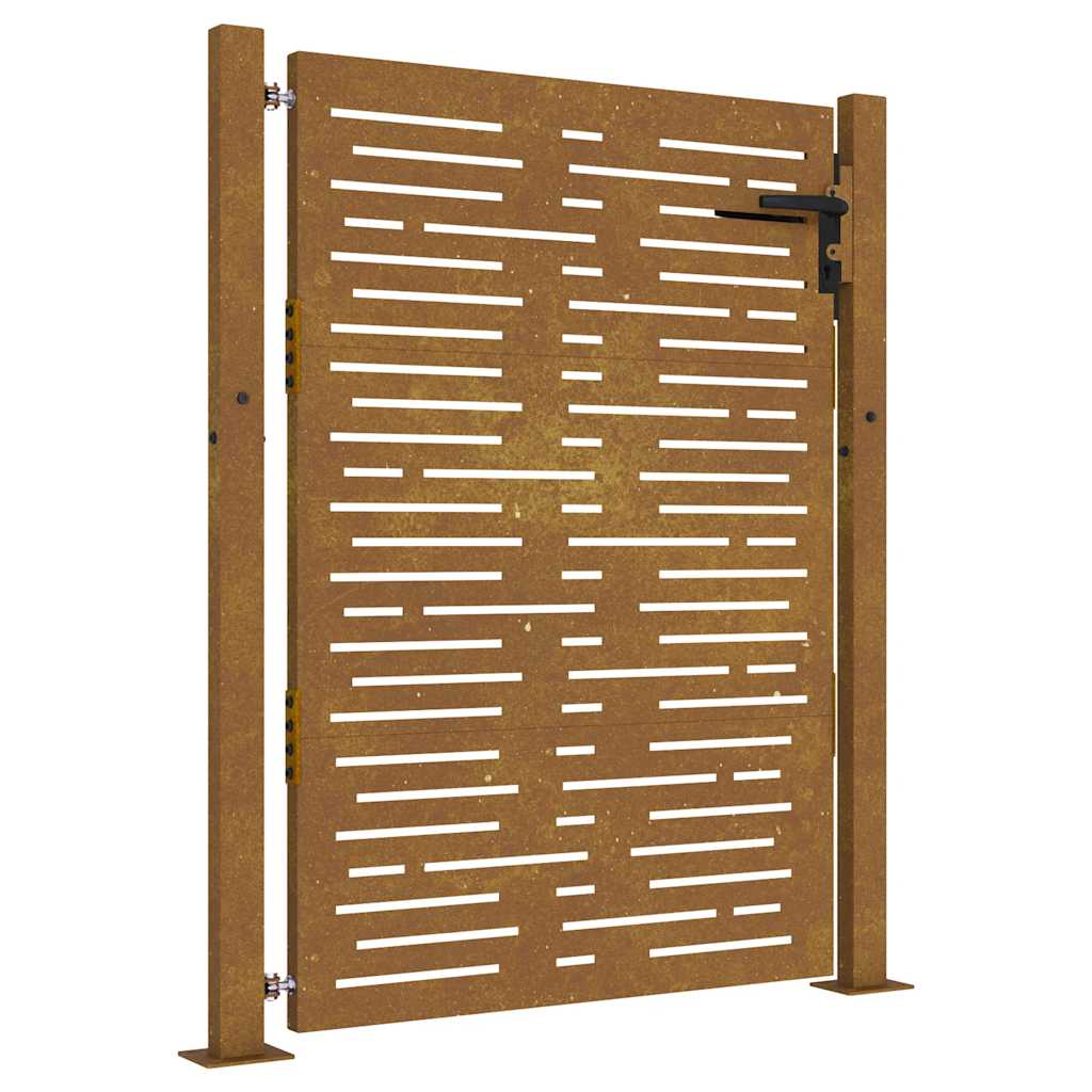 Vidaxl Poort 105x130 cm Quadrat Corten Stahl