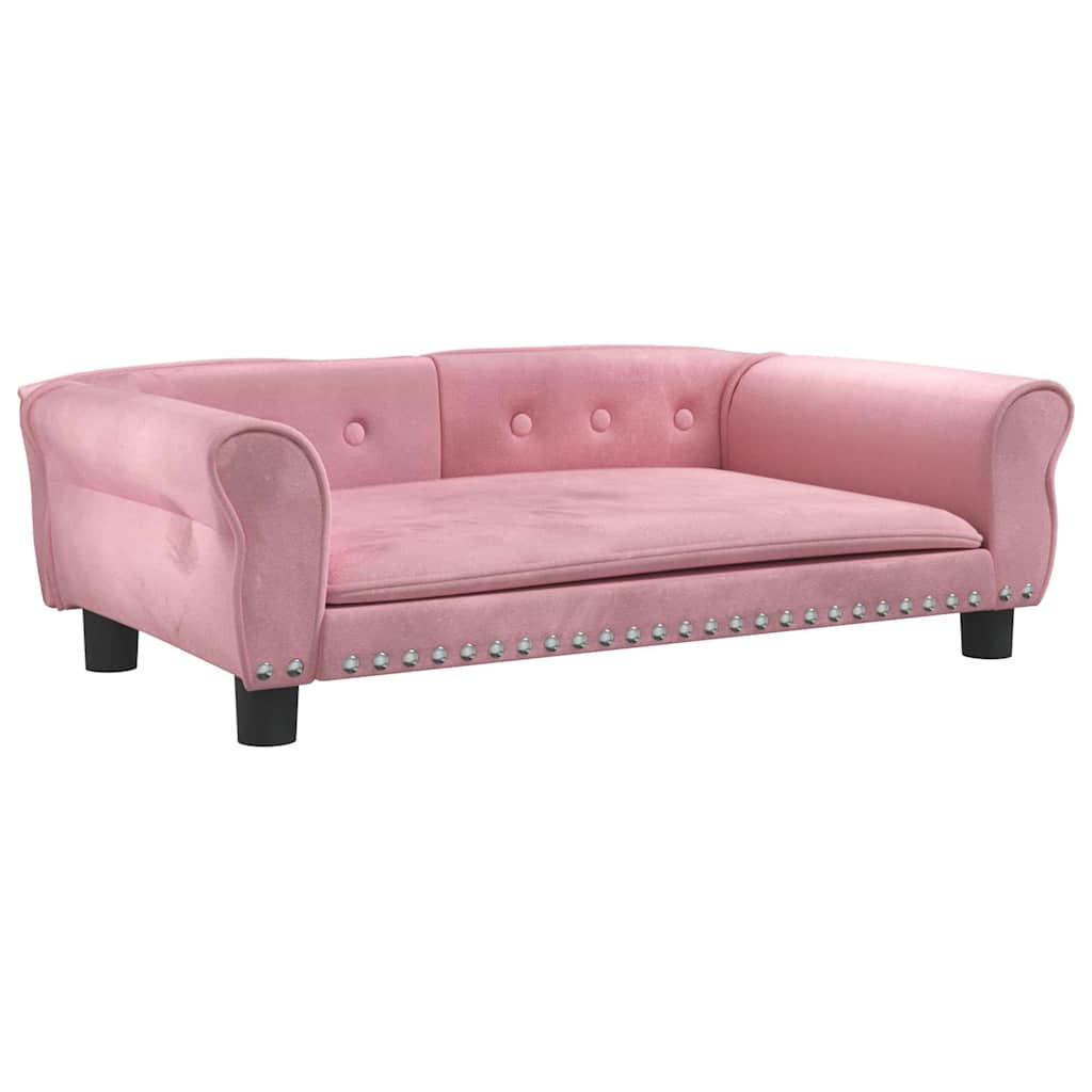 Vidaxl Hundekorb 95x55x30 cm Samt rosa