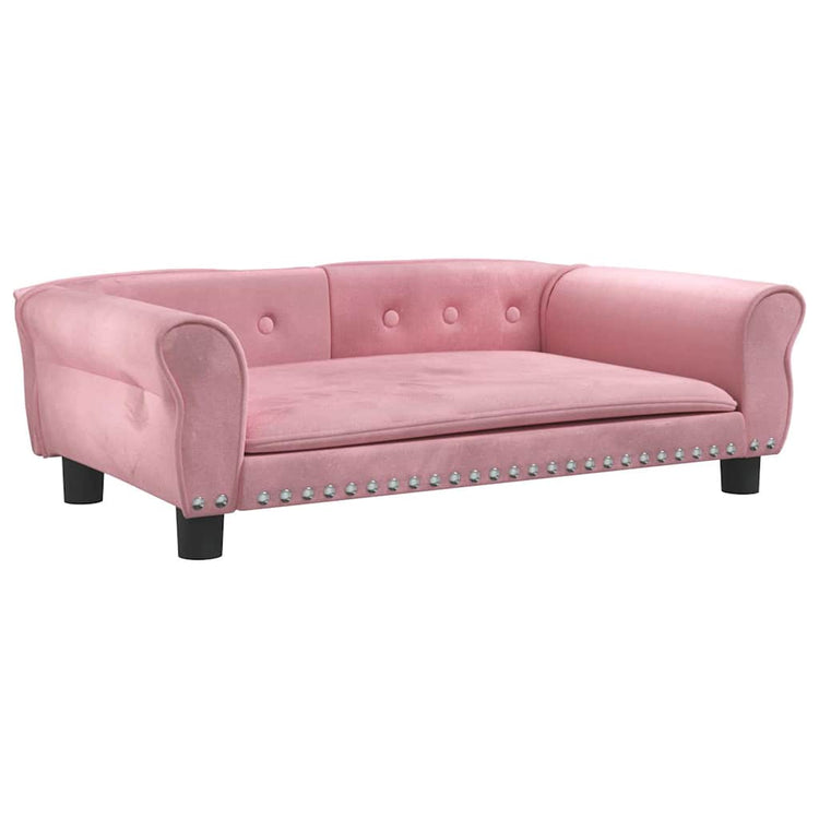 Vidaxl Hundekorb 95x55x30 cm Samt rosa