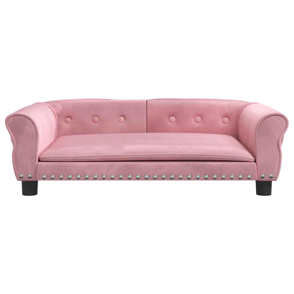 Vidaxl Hundekorb 95x55x30 cm Samt rosa