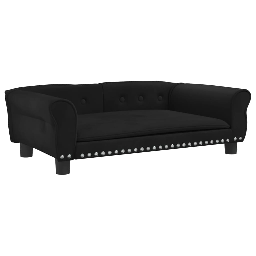Vidaxl Hundekorb 95x55x30 cm Samt Schwarz
