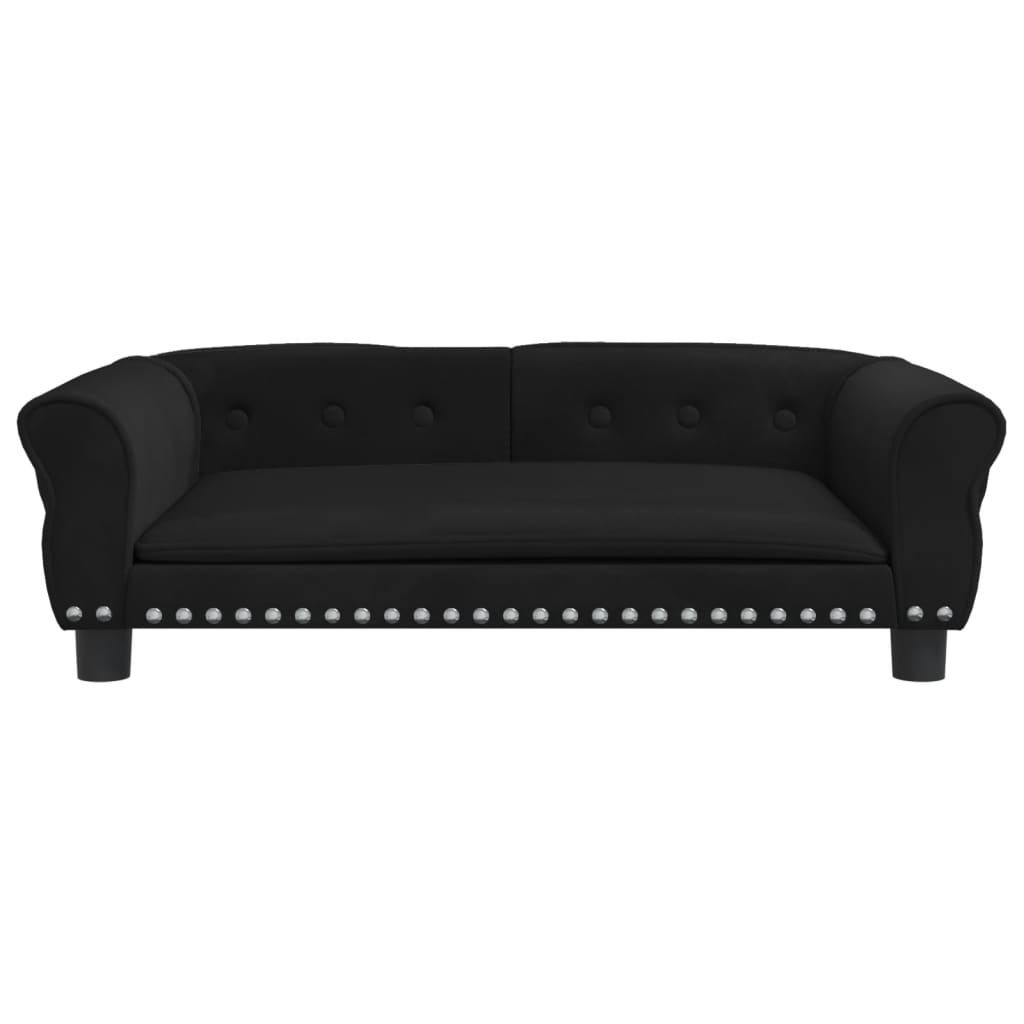 Vidaxl Hundekorb 95x55x30 cm Samt Schwarz