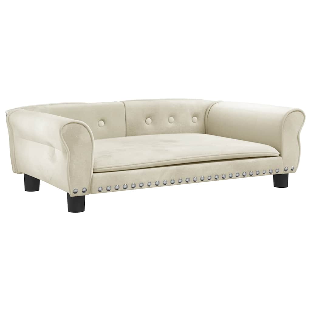 Vidaxl Hundekorb 95x55 x 30 cm Samtcreme farbig