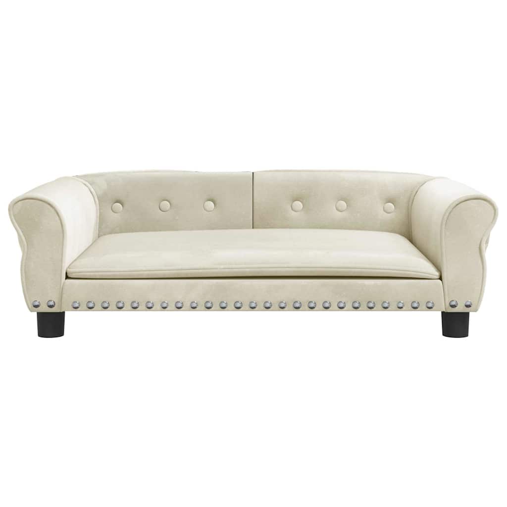 Vidaxl Hundekorb 95x55 x 30 cm Samtcreme farbig