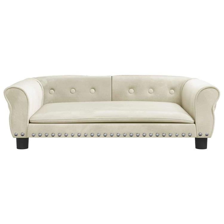 Vidaxl Hundekorb 95x55 x 30 cm Samtcreme farbig
