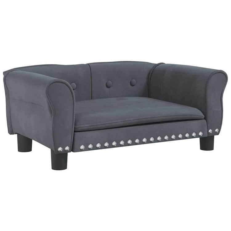Vidaxl Hundekorb 70x45x30 cm Samt dunkelgrau