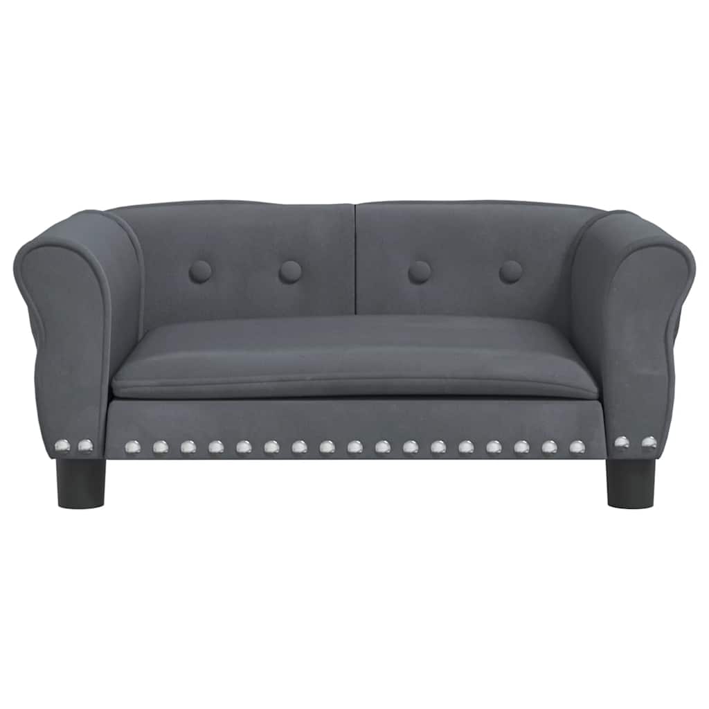Vidaxl Hundekorb 70x45x30 cm Samt dunkelgrau