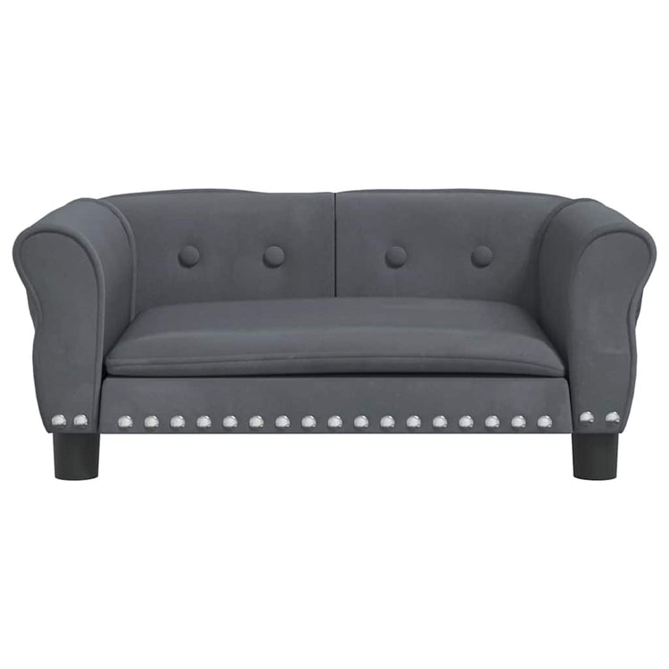 Vidaxl Hundekorb 70x45x30 cm Samt dunkelgrau