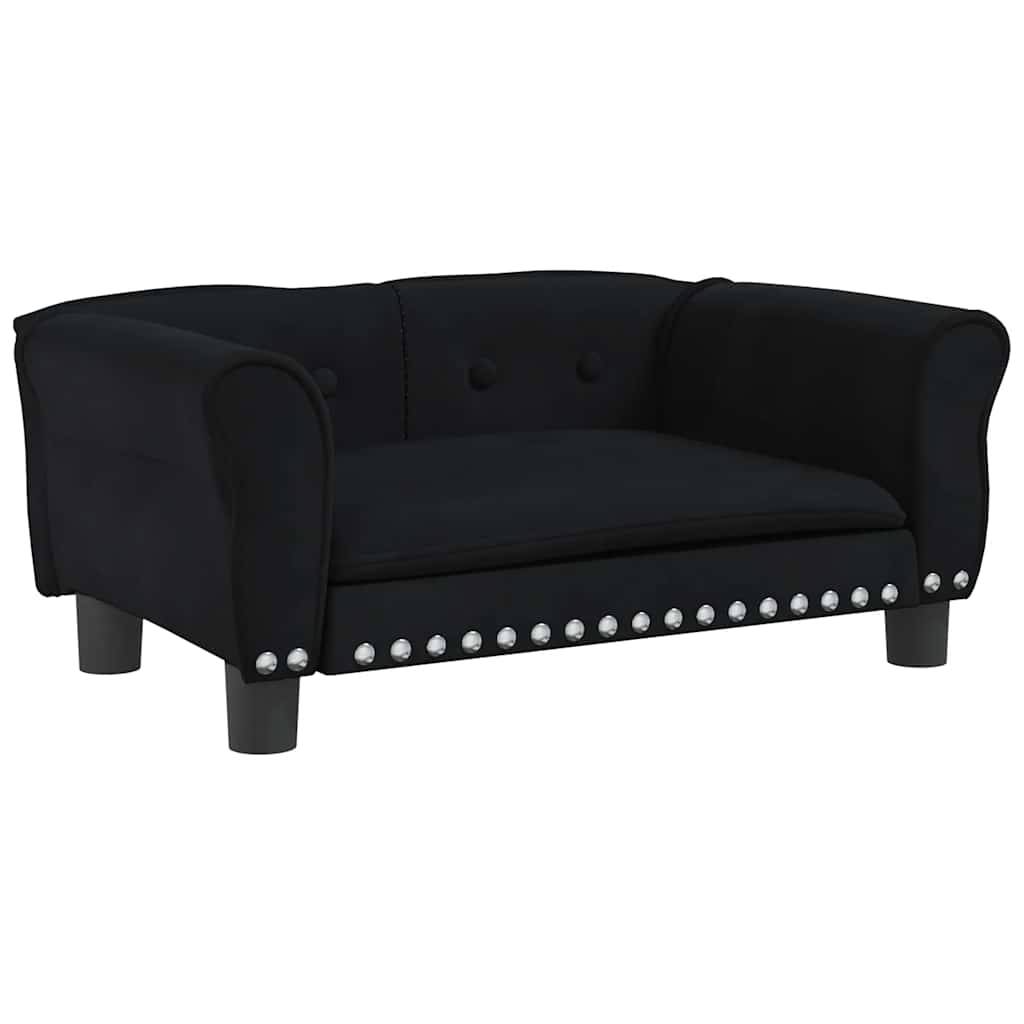 Vidaxl Hundekorb 70x45x30 cm Samt Schwarz