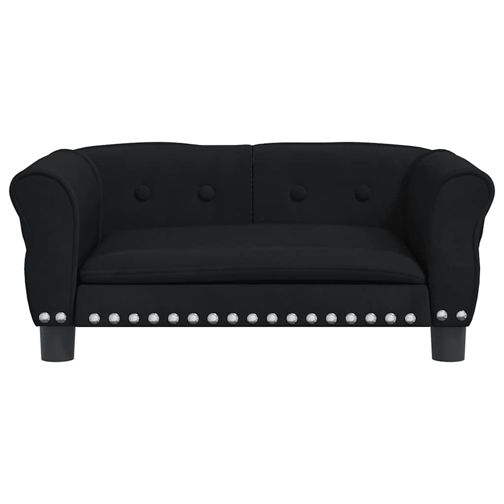 Vidaxl Hundekorb 70x45x30 cm Samt Schwarz