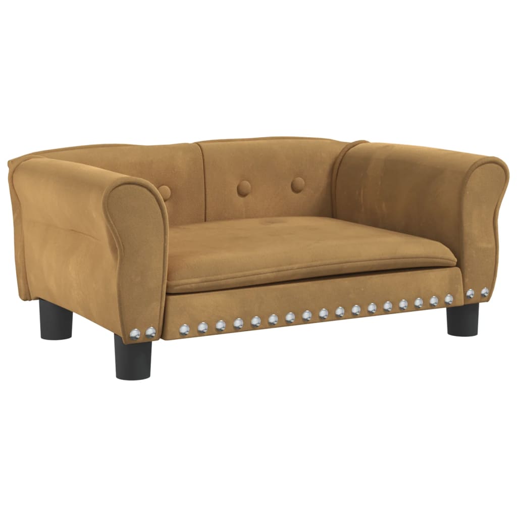 Vidaxl Hundekorb 70x45x30 cm Samtbraun