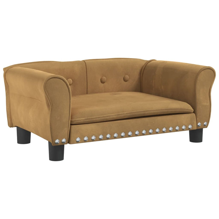 Vidaxl Hundekorb 70x45x30 cm Samtbraun