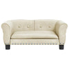 Vidaxl Hundekorb 70x45x30 cm Samtcreme farbig