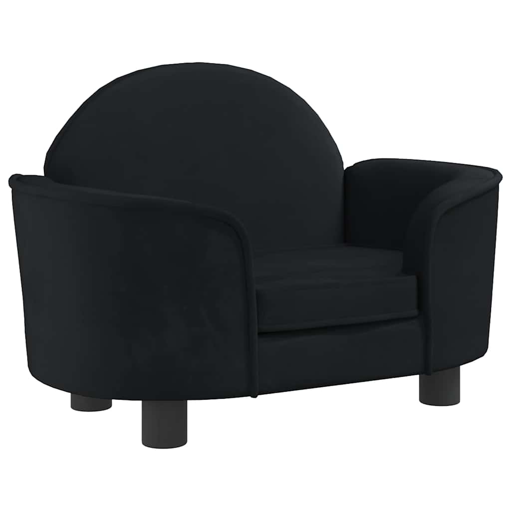 Vidaxl Hundekorb 66x40x45 cm Samt Schwarz