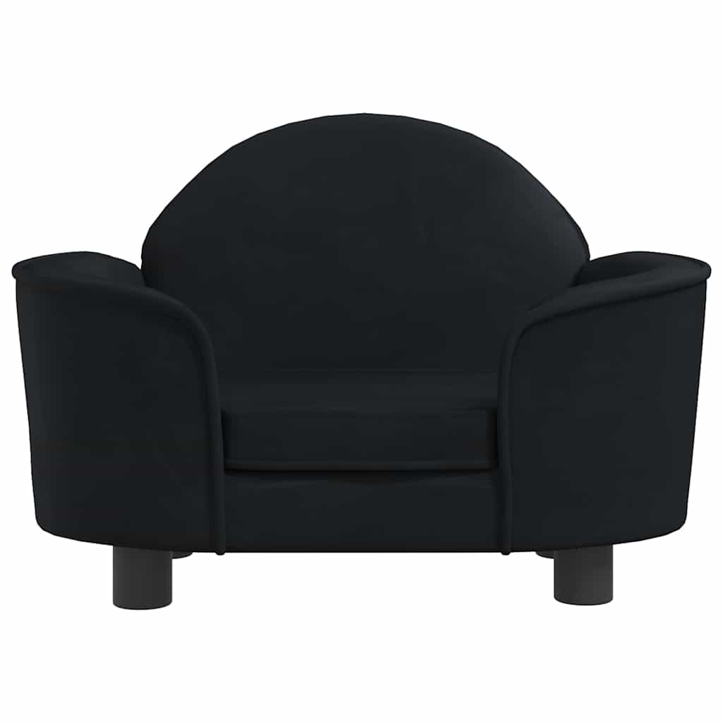 Vidaxl Hundekorb 66x40x45 cm Samt Schwarz