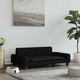 Vidaxl Hundekorb 90x53x30 cm Stoff schwarz - afbeelding 1