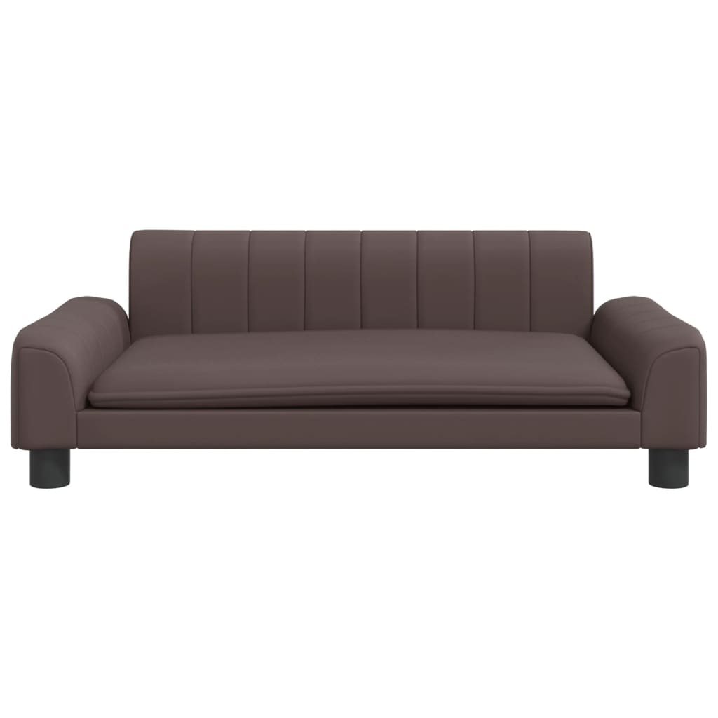 Vidaxl Hundekorb 90x53x30 cm künstliches Lederbraun