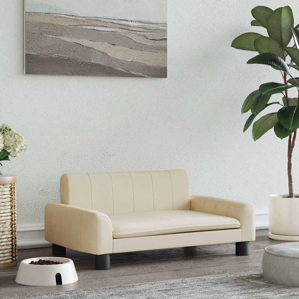 Vidaxl Hundekorb 70x45x30 cm Stoffcreme -Colored