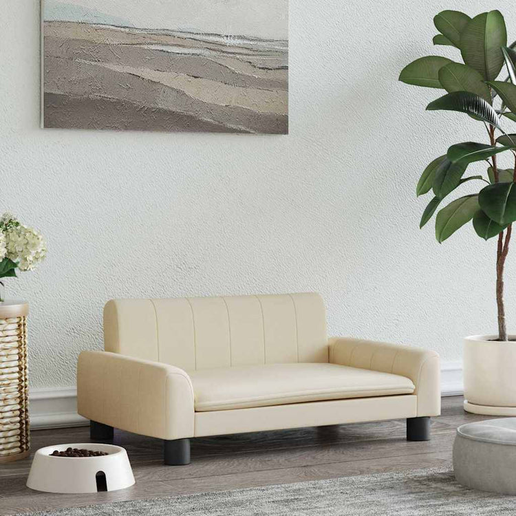Vidaxl Hundekorb 70x45x30 cm Stoffcreme -Colored
