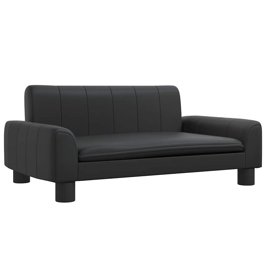 Vidaxl Hundekorb 70x45x30 cm künstliches Leder schwarz