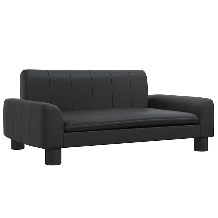 Vidaxl Hundekorb 70x45x30 cm künstliches Leder schwarz