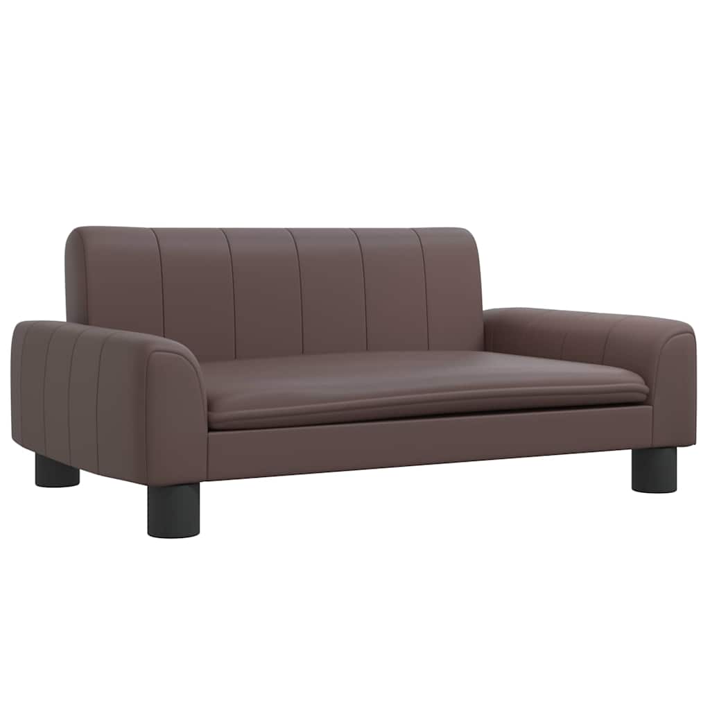 Vidaxl Hundekorb 70x45x30 cm künstliches Lederbraun