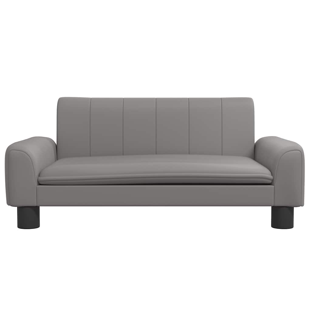 Vidaxl Hundekorb 70x45x30 cm künstliches Ledergrau grau