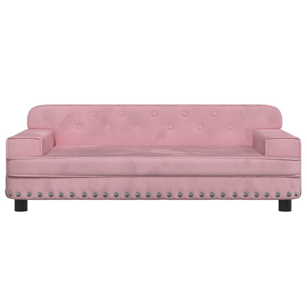 Vidaxl Hundekorb 90x53x30 cm Samt rosa