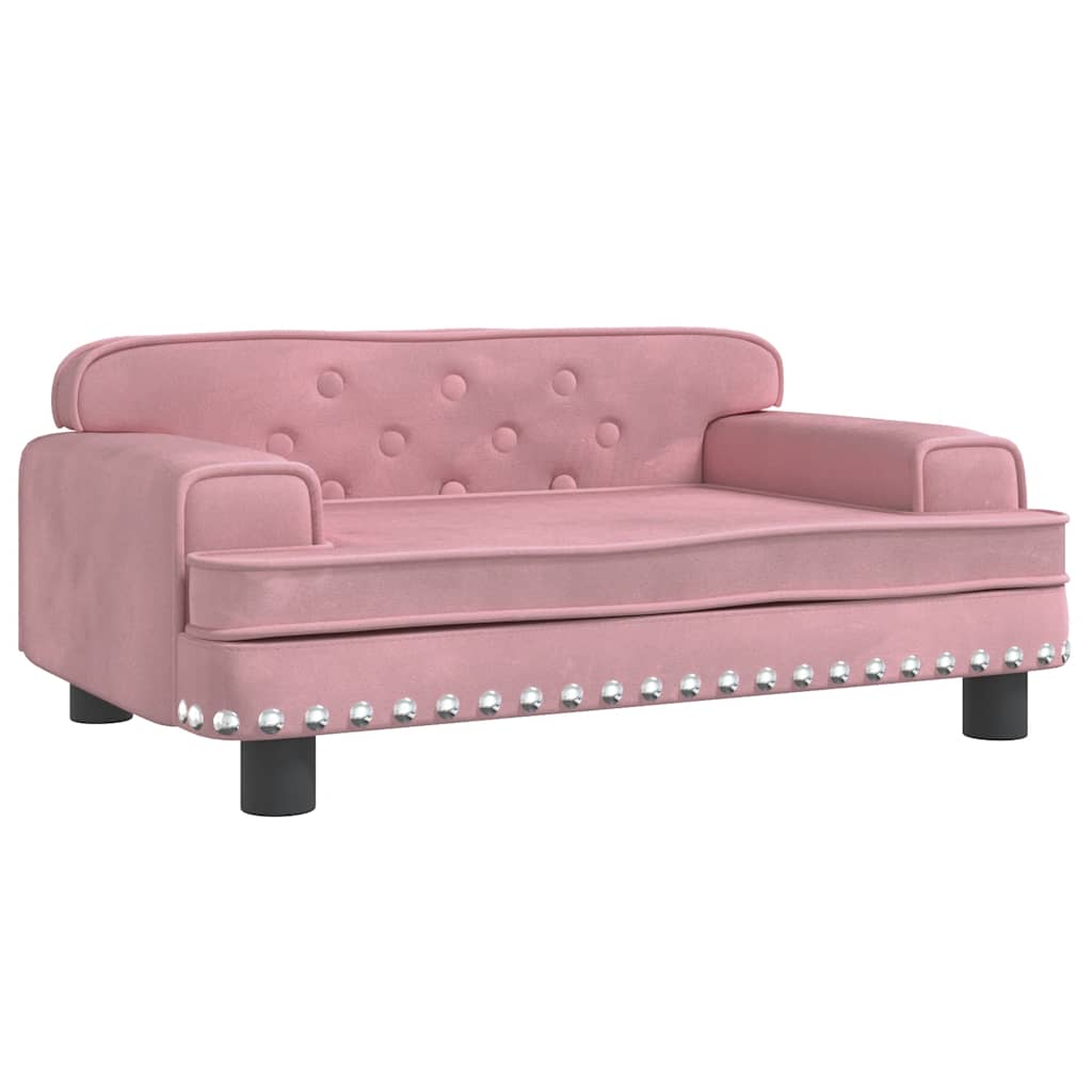 Vidaxl Hundekorb 70x45x30 cm Velvet Pink