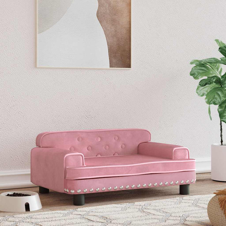 Vidaxl Hundekorb 70x45x30 cm Velvet Pink