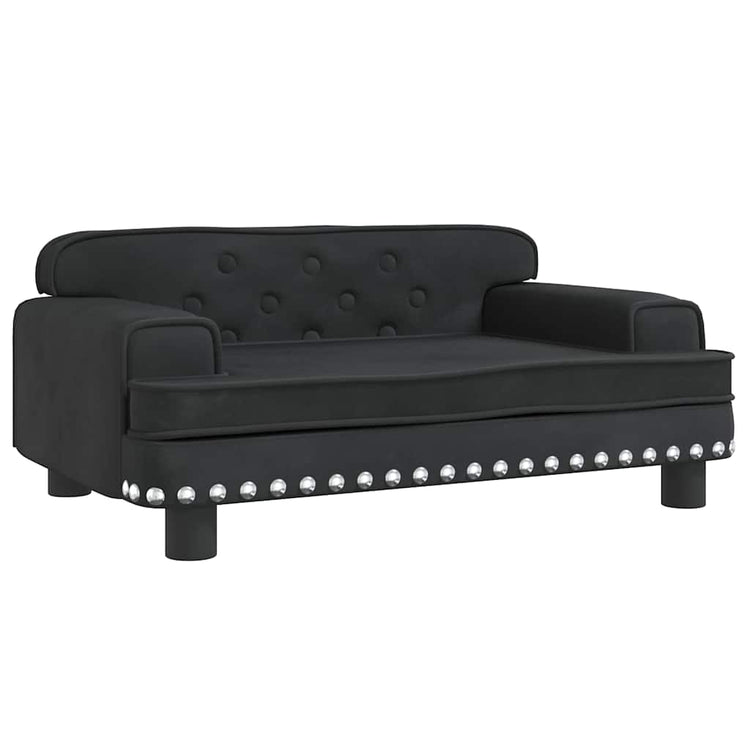 Vidaxl Hundekorb 70x45x30 cm Samt Schwarz