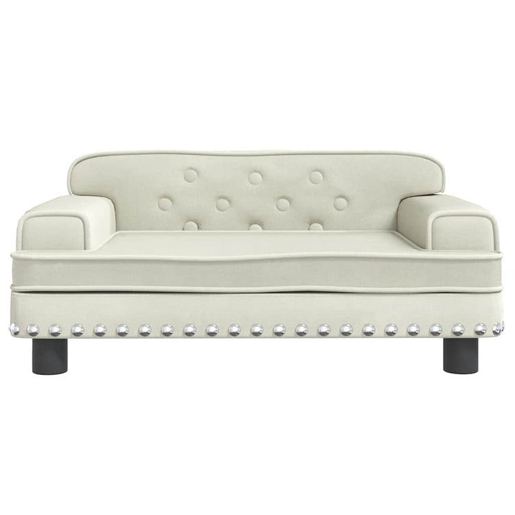 Vidaxl Hundekorb 70x45x30 cm Samtcreme farbig