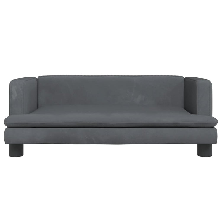 Vidaxl Hundekorb 80x45x30 cm Samt dunkelgrau