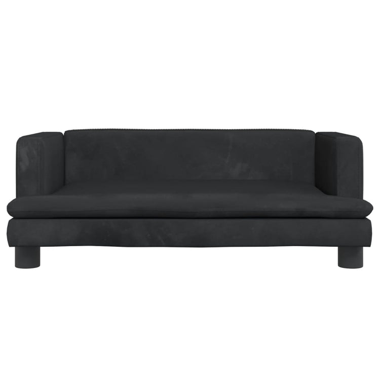 Vidaxl Hundekorb 80x45x30 cm Samt Schwarz