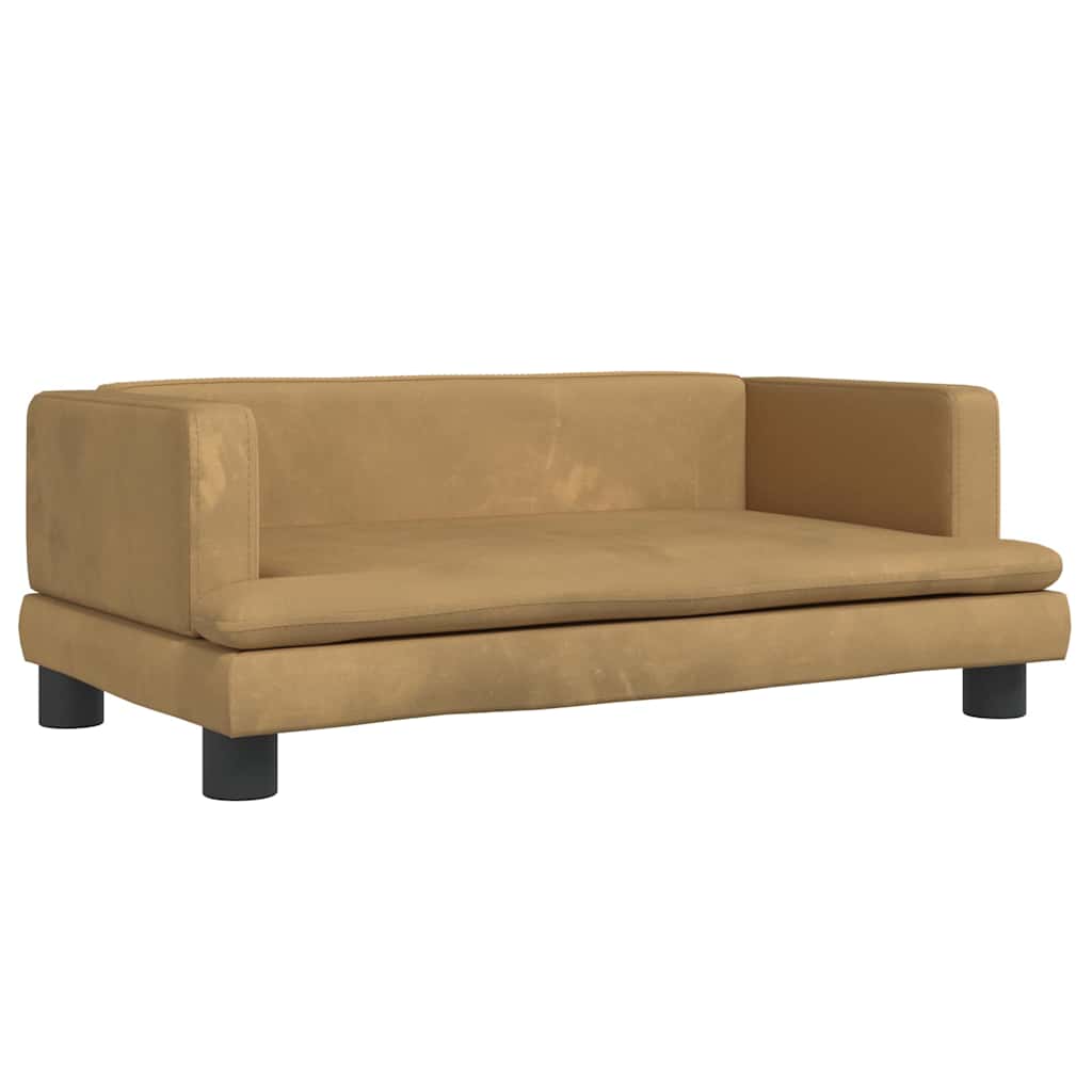 Vidaxl Hundekorb 80x45x30 cm Samtbraun