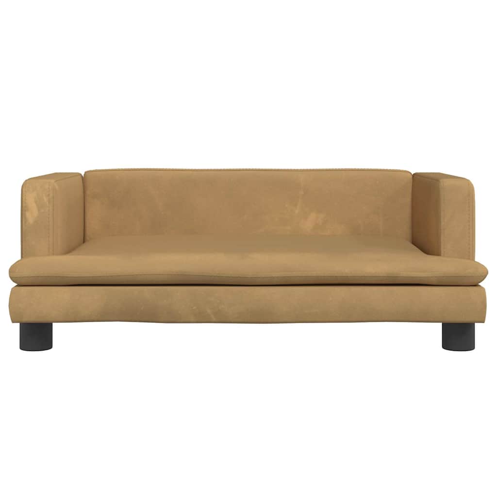 Vidaxl Hundekorb 80x45x30 cm Samtbraun