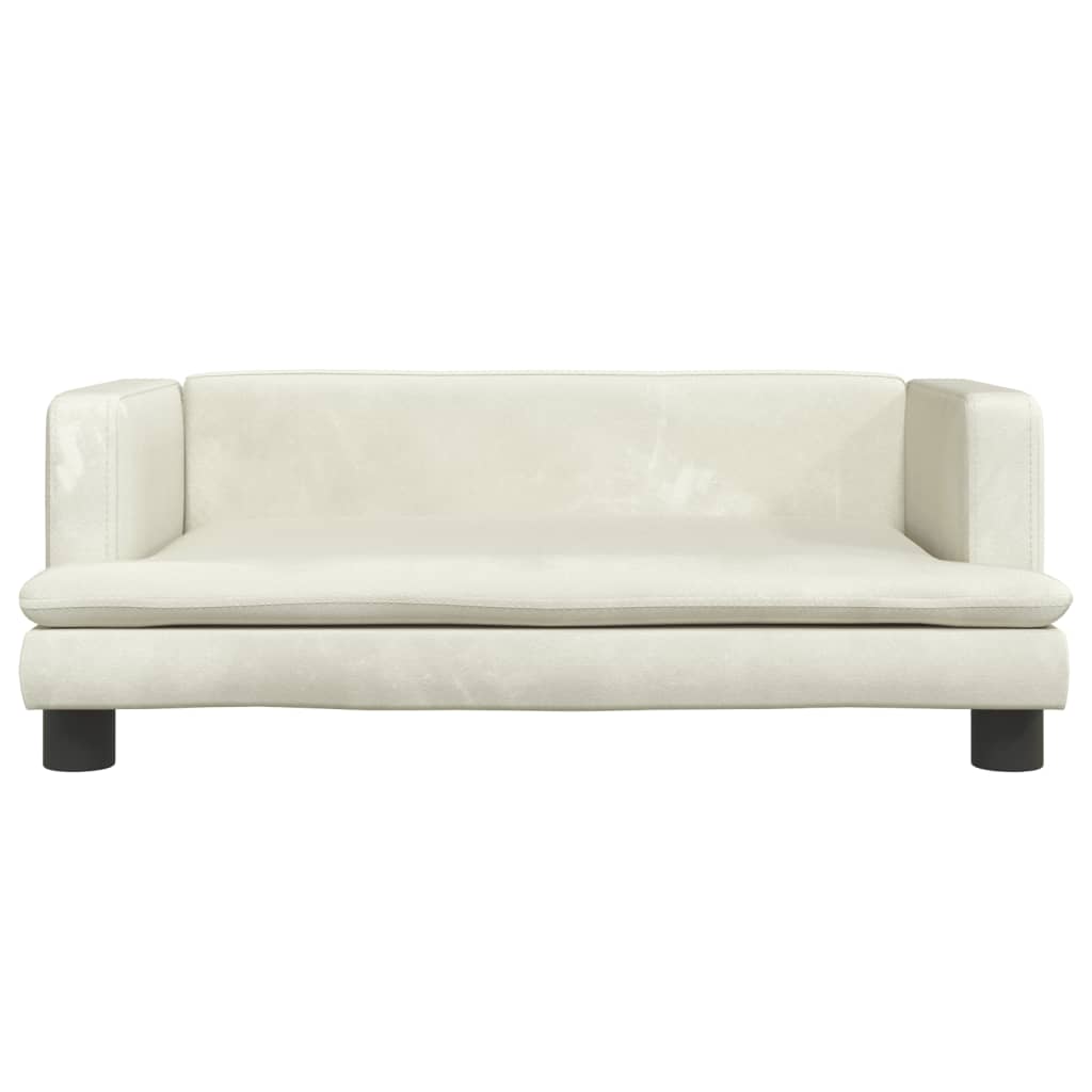 Vidaxl Hundekorb 80x45x30 cm Samtcreme farbig
