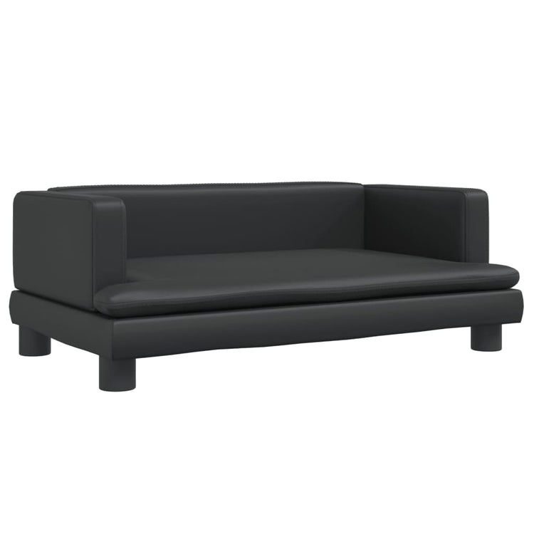 Vidaxl Hundekorb 80x45x30 cm künstliches Leder schwarz