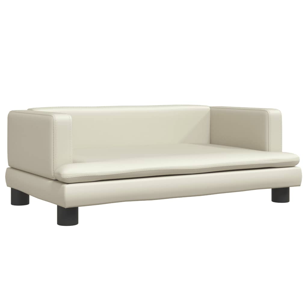 Vidaxl Hundekorb 80x45x30 cm künstliche Ledercreme farbig