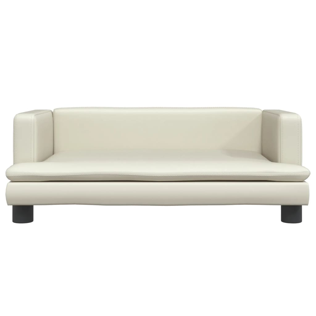 Vidaxl Hundekorb 80x45x30 cm künstliche Ledercreme farbig